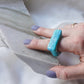 Ocean Wave Rectangle Ring